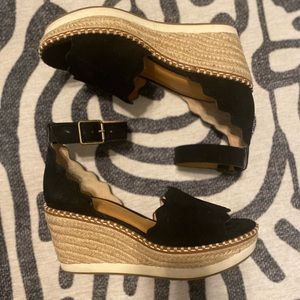 Black Espadrille Wedges